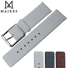MAIKES Haute Qualité Bracelet Grain Alligator Véritable Cuir Bracelet de Montre De Bande Pour CK Calvin Klein K2Y211 K2Y2Y6 K2Y236