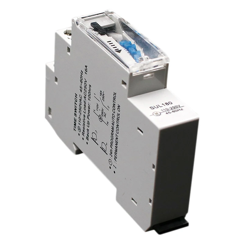 

SUL180a 15 Minutes Mechanical Timer 24 Hours Programmable Din Rail Timer Time Switch Relay Measurement Analysis Instruments Ne