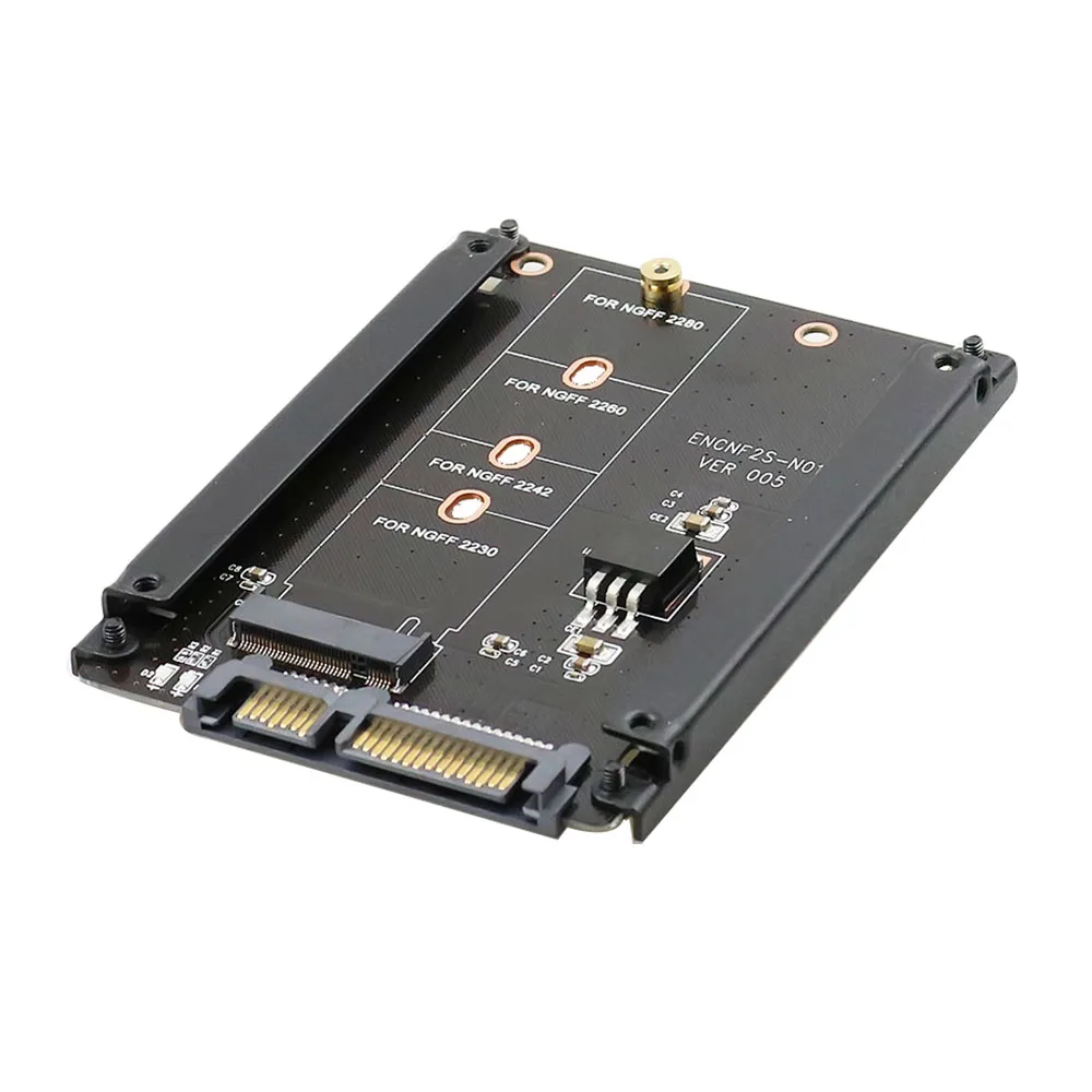 B Key M.2 NGFF SSD to 2.5 inch 2.5" SATA Converter Adapter Enclosure Case Box 