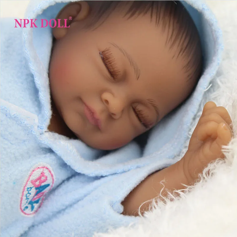 Африканская американская Кукла-младенец черный мальчик Реалистичная жизнь как новорожденные младенцы Bonecas закрытые глаза