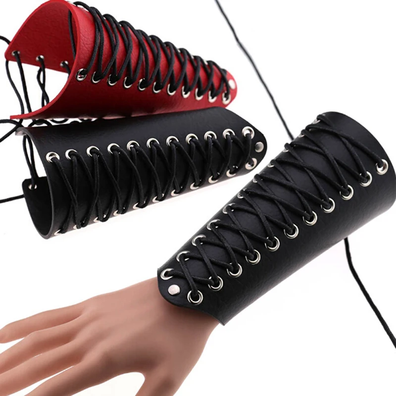 

Running Cycling Knee Support Braces Elastic Leather Shooting Arm Guard Archery Hunting Recurve Bow Hand Protection Glove
