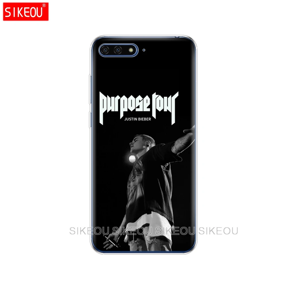 Silicone Cover Phone Case For Huawei Honor 7A PRO 7C Y5 Y6 Y7 Y9 2017 2018 Prime justin bieber