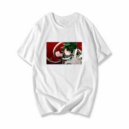 Аниме Мой герой училища футболки для мужчин с коротким рукавом костюм Boku No Hero Academy Косплей Забавный мультфильм футболка футболки топы
