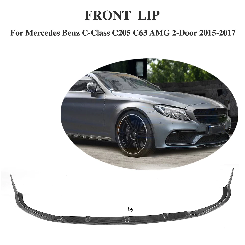 Бампер передний из углеродного волокна для Mercedes Benz C Class C205 C63 AMG купе 2 двери 2015 2017