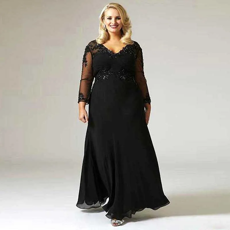 Long sleeve v neck evening gowns 2016