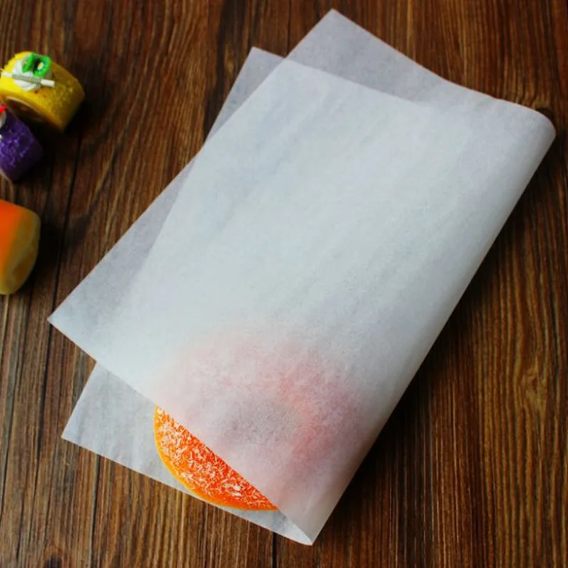 500 шт Водонепроницаемая пищевая смазка бумага хлеб масло бумага s Пищевая обертка лист сэндвич бургер фри воск для обертывания бумаги 12 ''30x30 cm