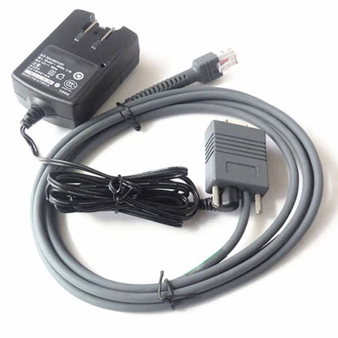 Adaptador de Alimentação Código de Barras ca para Motorola Serial Cabo & Símbolo Ls2208 Ls4208 Ds6708 Scanner Frete Grátis 6ft 2 m Rs232