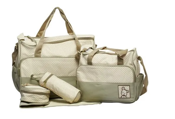 Высококачественные детские сумки, модная сумка для пеленания, многофункциональная сумка через плечо, 5 шт. в комплекте, детские сумки для подгузников