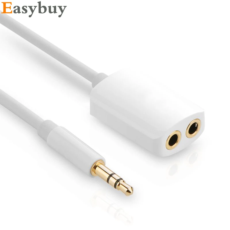 3.5mm Audio Cable 1 to 2 Audio Headphone Splitter Jack Cable Adapter