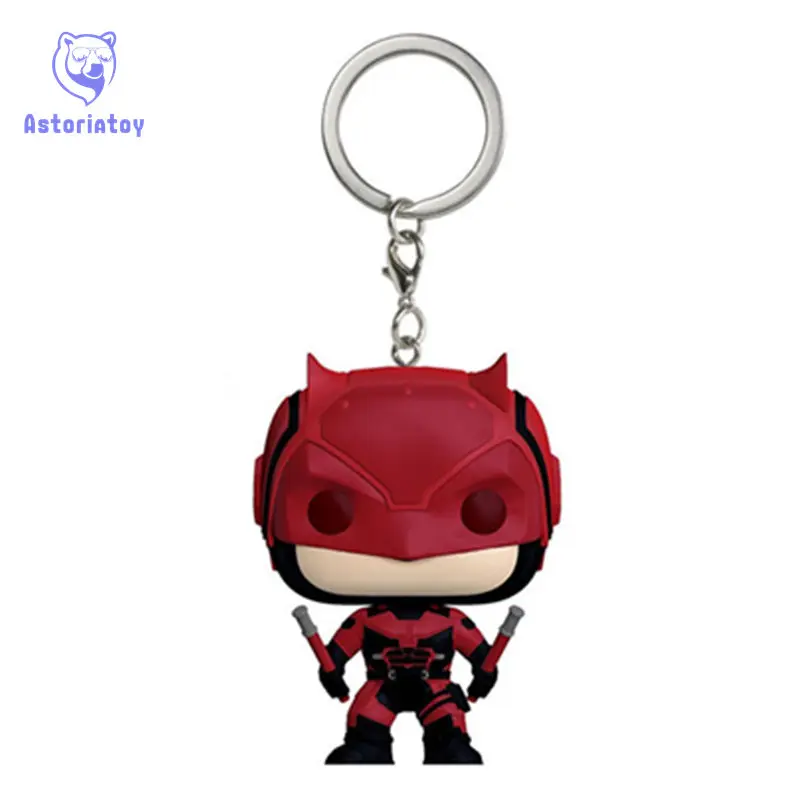 

Keychain Avengers Daredevil action figure Bobble Head Q Edition no box for Car Decoration