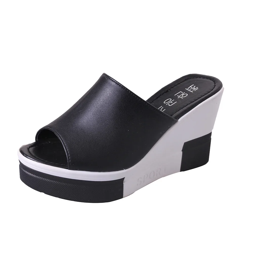 

New Summer Women's Sandals Peep-Toe Shoes Woman High-Heeled Platfroms Casual Wedges For Women High Heels Shoes