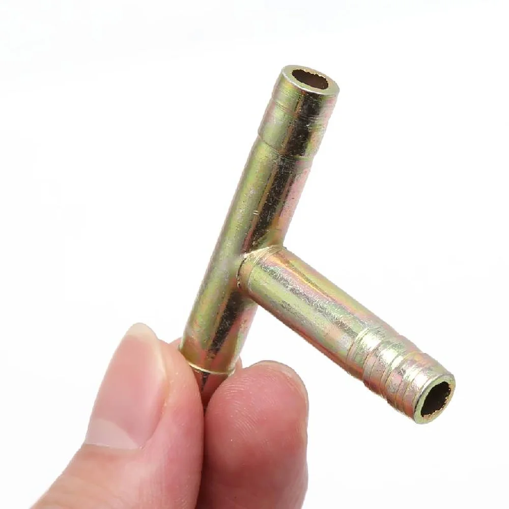 8mm 5/16" Tee 3 Way Hose Barbed Connector Air Fuel Water Pipe Gas