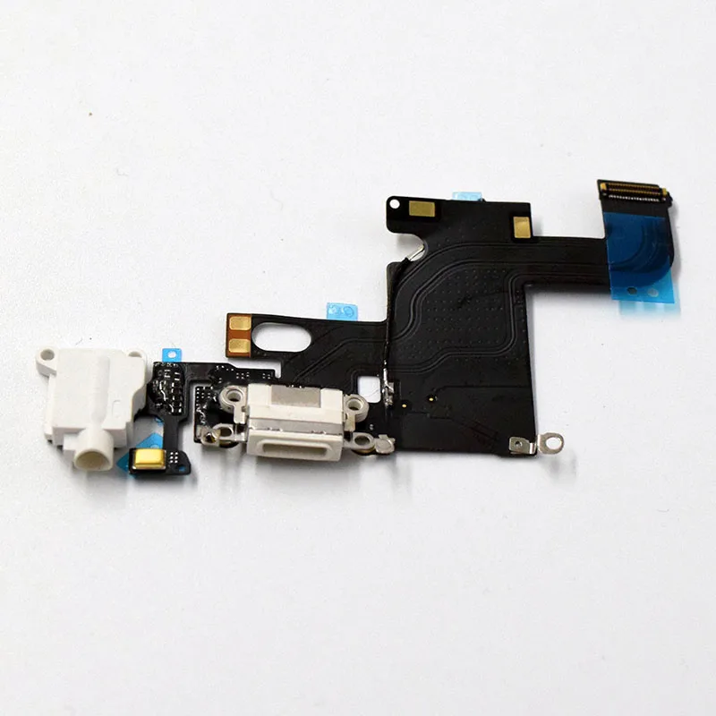 HOUSTMUST 10pcs Black White For iPhone 6 Charger Charging port Dock USB Connector Data Flex Cable Headphone Jack Flex Ribbon