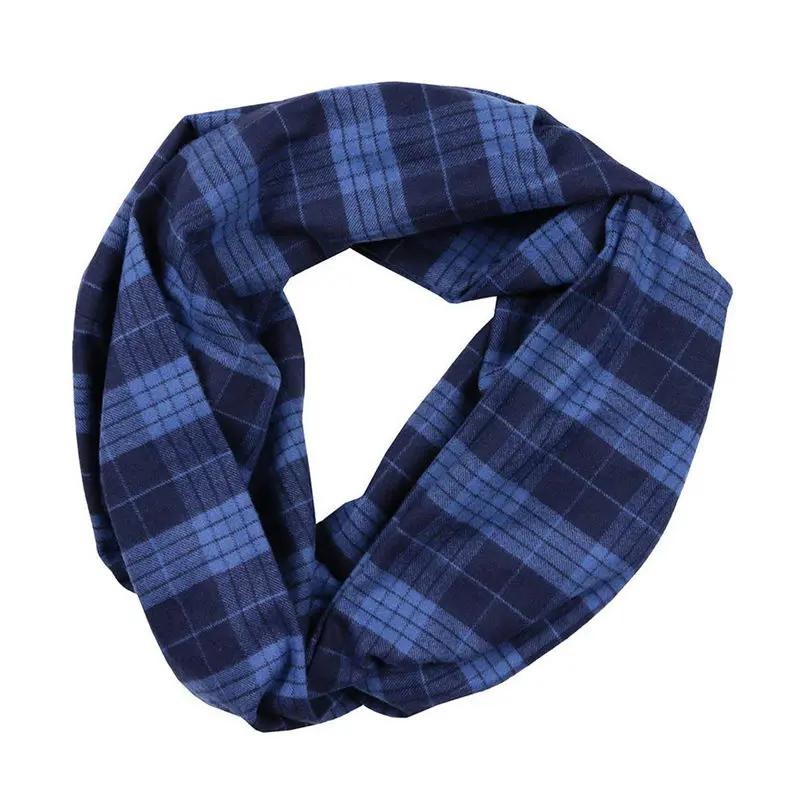 Women Loop Scarf Infinity Wrap Hidden Zipper Pocket Warm Travel Couple women's scarves handkerchief hijab scarf 40MA0809