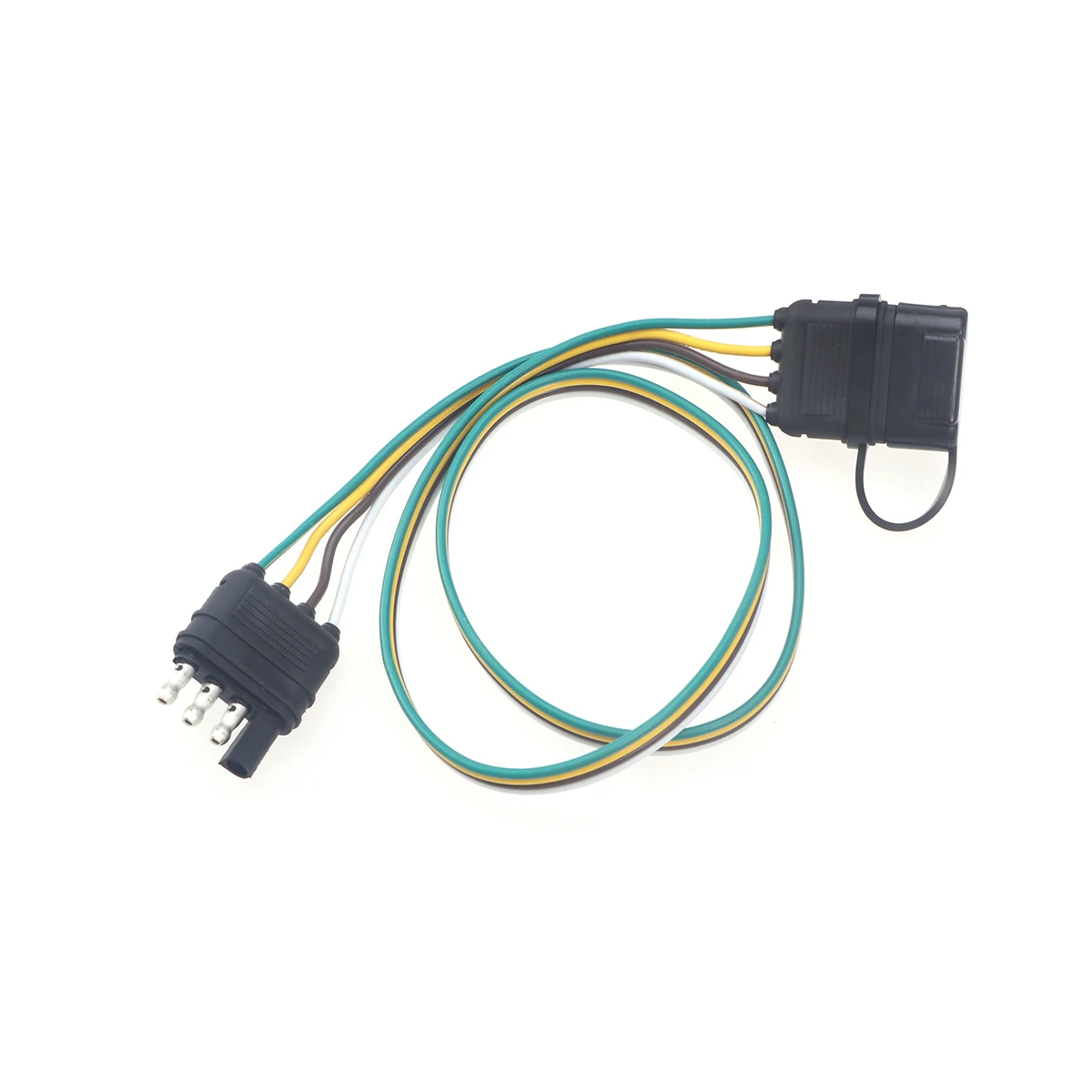 

Durable 4 Wire Flat Extension 4-Way Flat Connector Plug Socket for Trailer