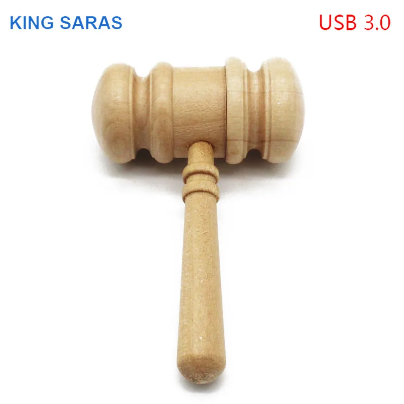 KING SARAS кленовый, деревянный молоток usb флэш-накопитель 4 ГБ 8 ГБ 16 ГБ 32 ГБ Кленовая ручка привод usb 3,0