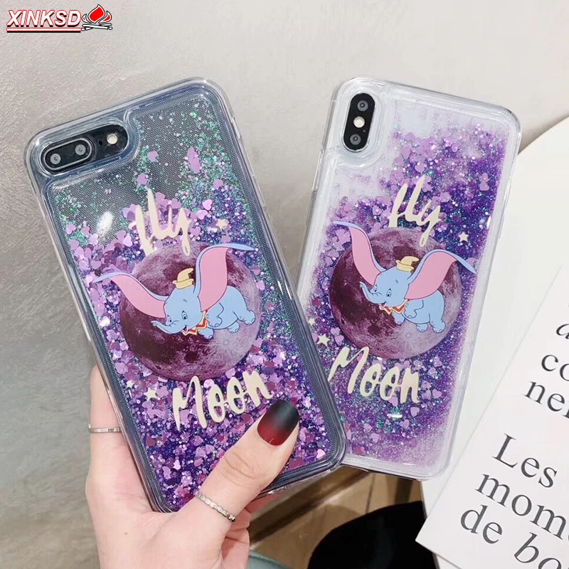 

Cartoon Elephant Dynamic Liquid Quicksand Case For Samsung Galaxy A50 A30 M10 M20 M30 A7 A8 A6 J6 J4 S10 lite S9 Plus 2018 Cover
