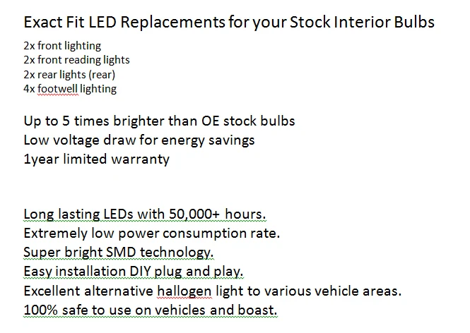 ; набор из 10 шт./лот авто-Стайлинг ксенон белый CAN-BUS менеджера светодиодный Подсветка салона для Audi A4 B7 Bj. 2004-2007