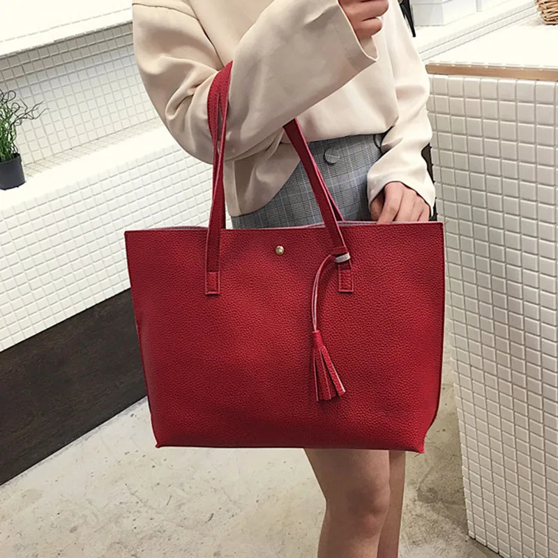

Fringe Handbags Shoulder Bag PU Large Capacity Ladies Handbags Bags LBY2018