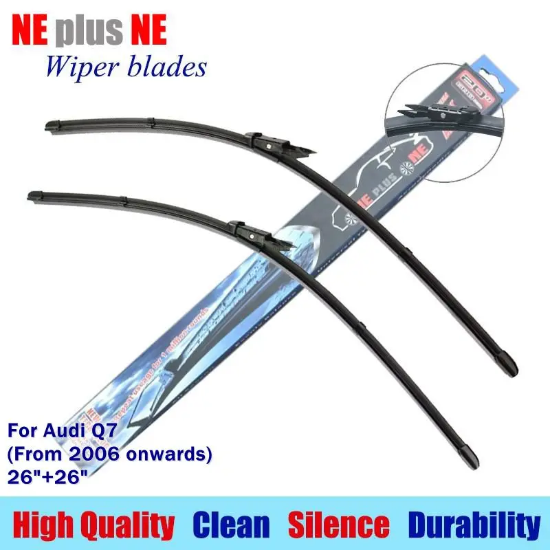 Wiper blades for Audi Q7(From 2006 onwards) 26"+26" Rubber fit pinch