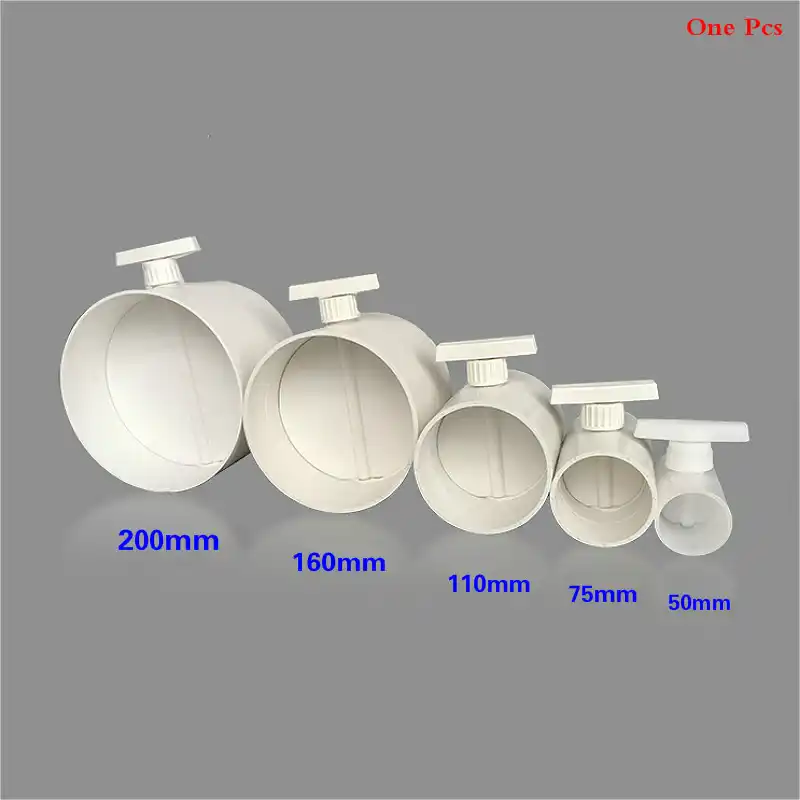 50 110 mm PVC/UPVC Manual Air Duct Air Damper Valve Ventilation Pipe