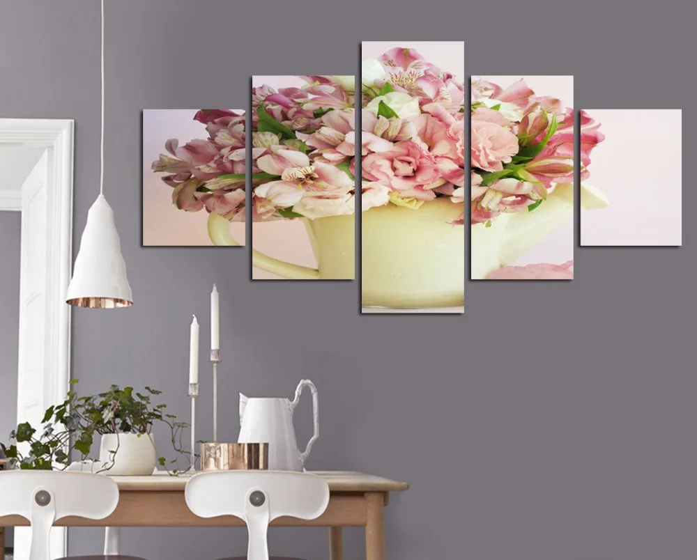 

Fashion Blooming rose flower canvas painting for living room kitchen bedroom household adornment art background wall FA221