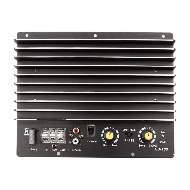 1 шт. DC 12 В 1200 Вт 100А Авто аудио усилитель доска HS-180 высокой мощности сабвуферный модуль для 8/10 дюймов динамик