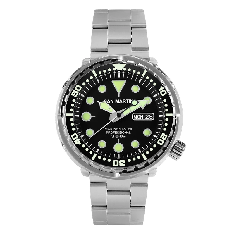 Мужские модные часы San Martin Tuna SBBN015 автоматические спортивные для дайвинга