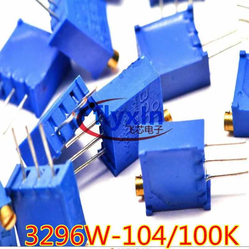 

Hot sale 20Pcs/lot 3296W-104 100K Top regulation Multiturn Trimmer Potentiometer High Precision Variable Resistor