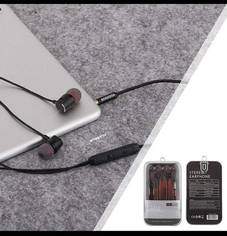 Проводные наушники Металл стерео bass Наушники-вкладыши Наушники с микрофоном 3,5 мм наушники для смартфонов ноутбука
