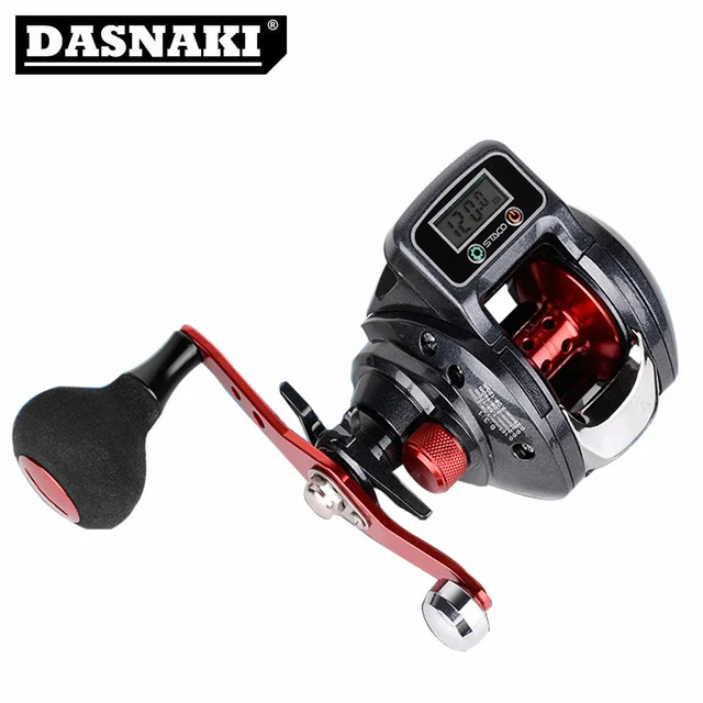 Cheap DASNAKI Baitcasting single handle fishing reel with electronic display line counter 5.0 kg Power baitcast jigging reels Cheap DASNAKI Baitcasting single handle fishing reel with electronic display line counter 5.0 kg Power baitcast jigging reels