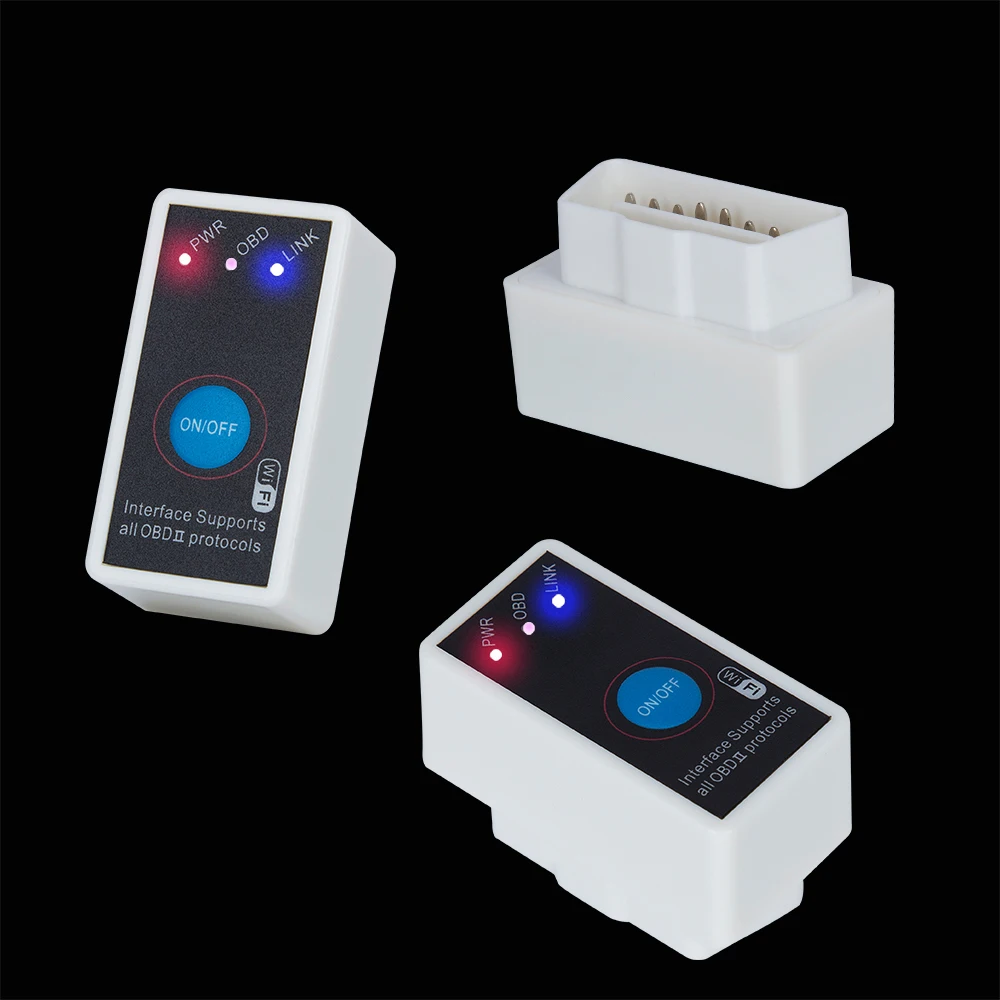 Супер Мини V2.1 ELM327 Wi Fi Интерфейс ELM 327 OBD2 Диагностика автомобилей сканер on/off