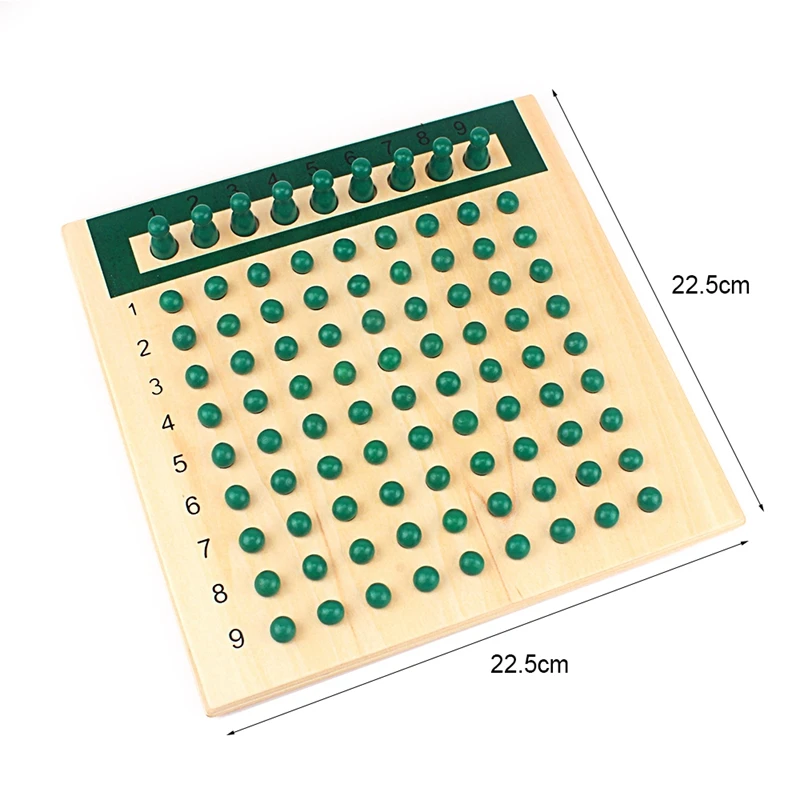 Montessori Educational Wooden Toy Multiplication and Division Beads Board for Early Childhood Preschool Training Family Version