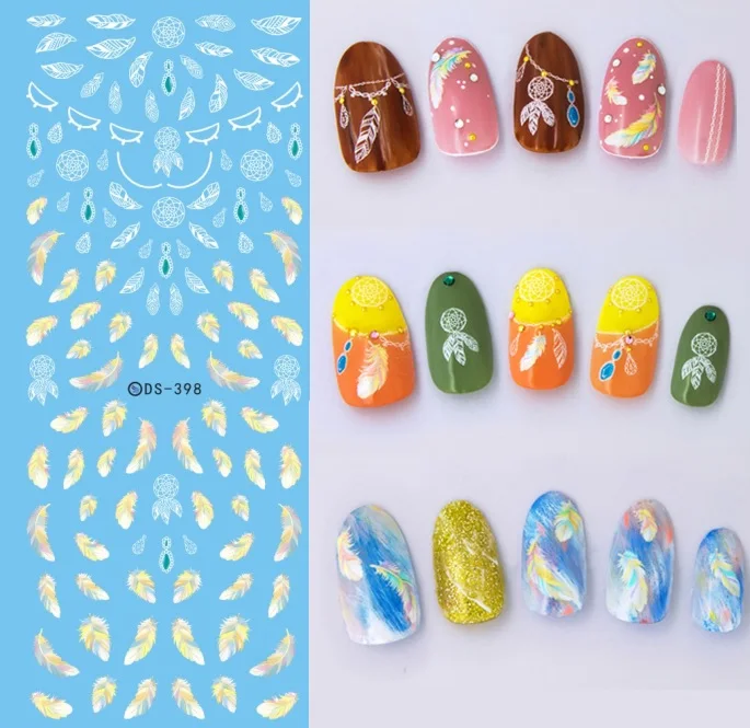 

30 Styles ! Leather Designs ! Nails Art Manicure Water Decasls Decoration Water Transfer Stickers For Nails Tips Beauty