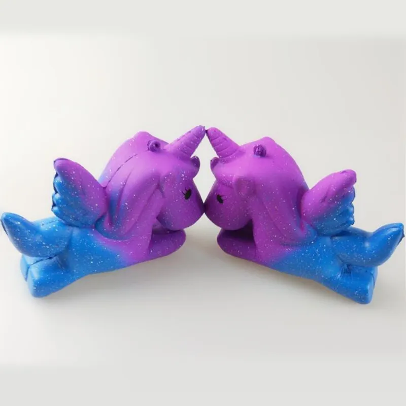 اسفنجي يونيكورن مليء بالنجوم السماء Squishies بطيء ارتفاع لينة ضغط محشوة اسفنجي لعب الهاتف ديكور سحر أحزمة هاتف المحمول #