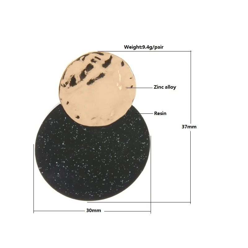NeeFu WoFu Flash серьги из полимеров круглая большая серьга из цинкового сплава большие серьги Brinco модные серьги аксессуары Oorbellen подарок