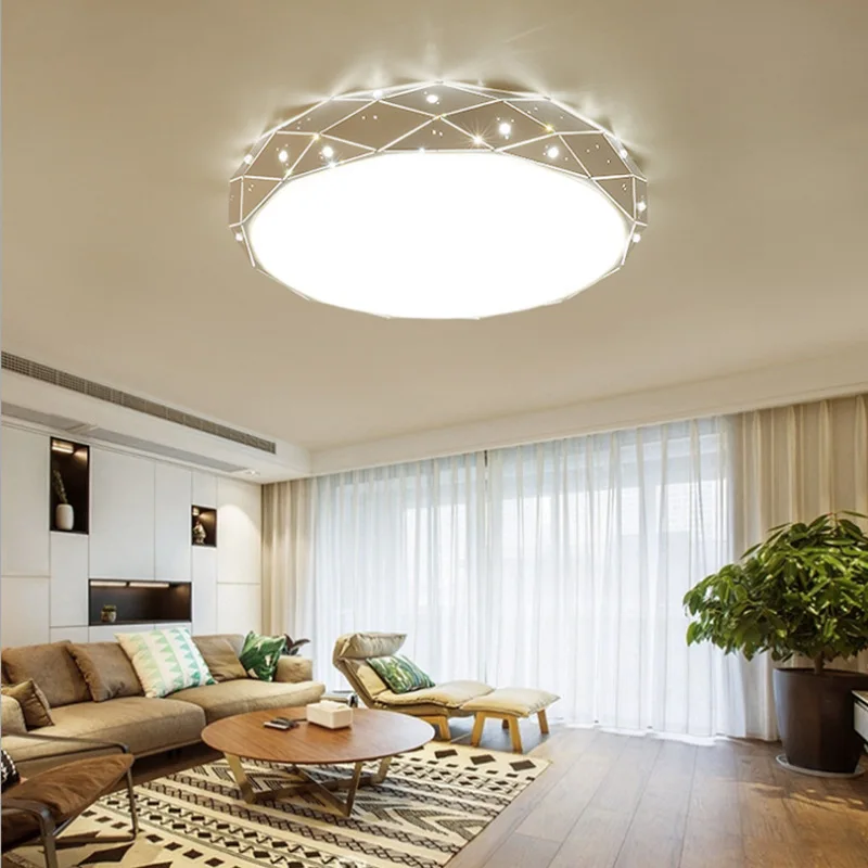 

American bedroom ceiling lamp LED round warm and simple all copper family living room lamp balcony lamp