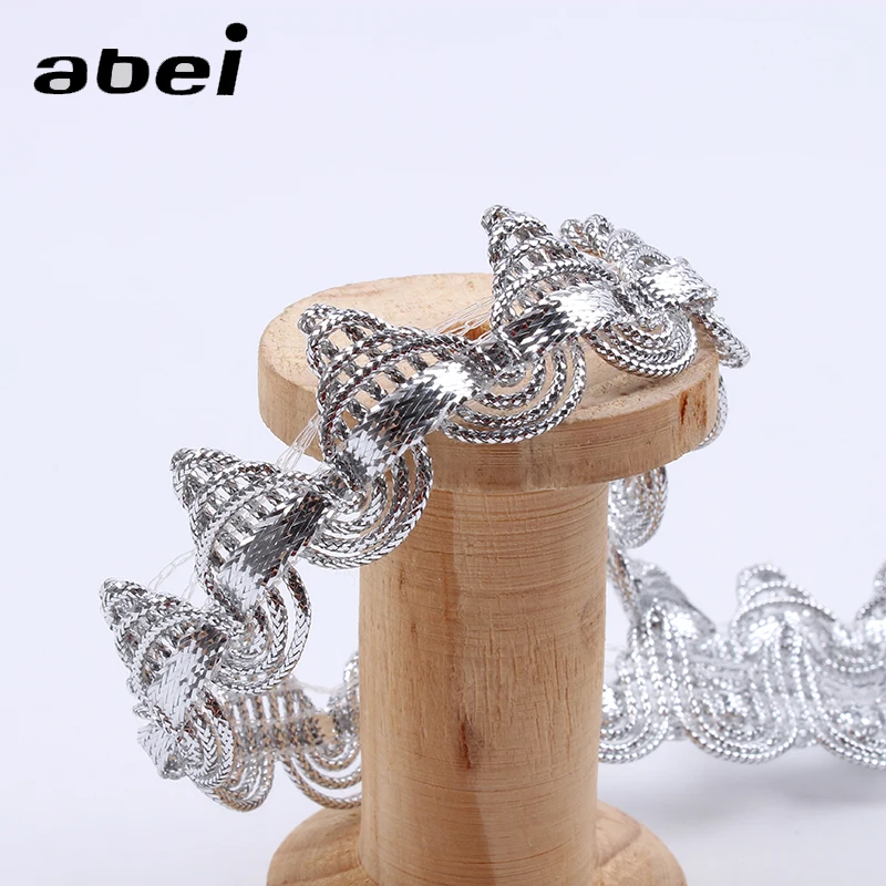 Lace Ribbon 10yards/lot 1.8cm Crocheted Silver Lace Ribbon Tape diy Wedding Cosplay Clothes Sewing fabric Handmade Headwear Accessory lace ribbon,lace sewing supplies,lace sewing accessories,lace garment accessories,lace accessories,lace hair accessories,lace decoration