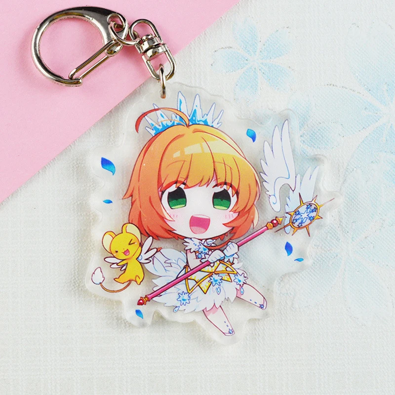 Аниме Kinomoto Cardcaptor Sakura брелок Подвеска акриловый мультфильм кавайная фигурка