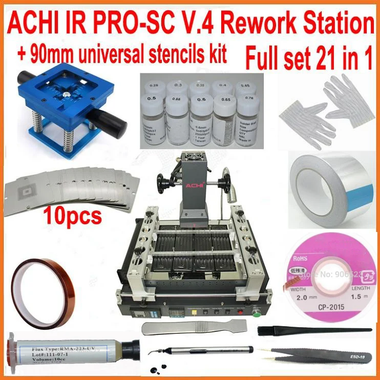 Горячая распродажа! Наладочная станция материнской платы ACHI IR PRO-SC V4 ремонтом BGA паяльная машина паяльная станция Обновление от IR6500 с 21 шт. подарочный набор