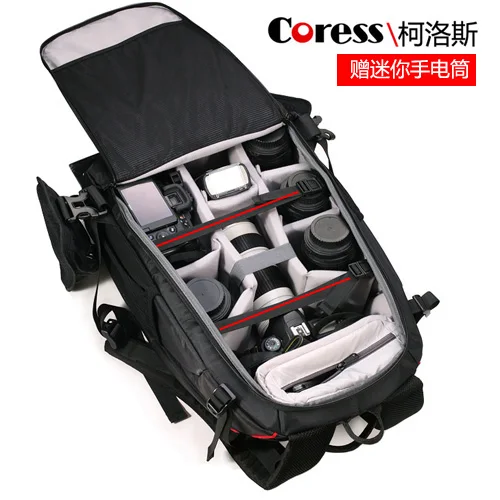 CD50   Anti-theft coress slr camera bag digital camera bag outdoor double-shoulder back bag