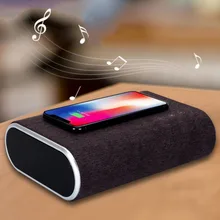 F176 Smart Wireless Charger Bluetooth Speaker Stereo Music Player Portable Travel Quick Charging Adapter For Mobile Phones