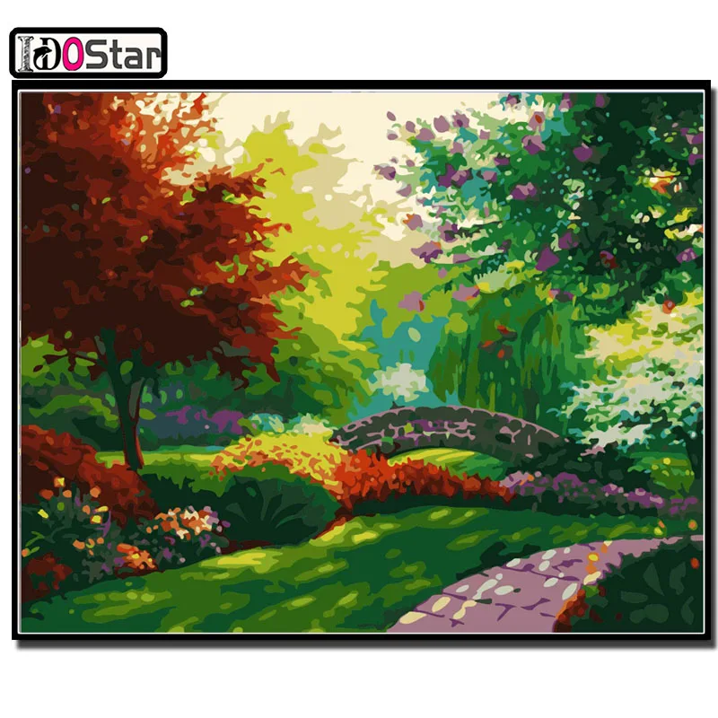 

Natural Scene DIY Handpainted Pictures On Canvas Painting By Numbers landscape For Unique Gift Living Room Wall Art