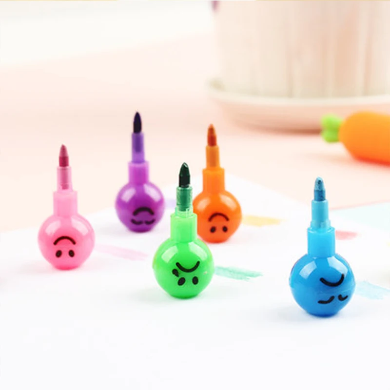 7 Colors/pcs Kawaii Crayons Oil Pastel Creative Candy Expression Graffiti Pen for Kids Painting Drawing Supplies Cute Stationery