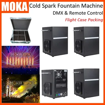 

4 Pcs/lot with fly case 1m-5m Height Stage Lighting Cold Firework Spark Flame Wedding Machine dmx wireless control