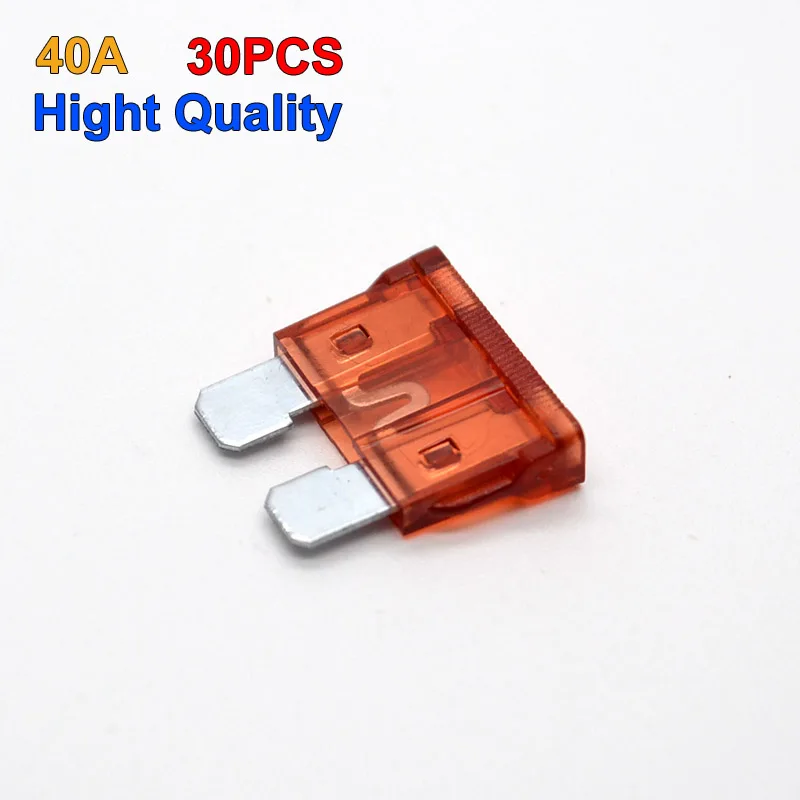 Factory Direct 30 Pcs 40Amp Auto Car Boats Medium Fuse Blade Motorcycle Truck Suv Car Replacement Fuse 100pcs lot car fuse small and medium car fuse insert free shipping