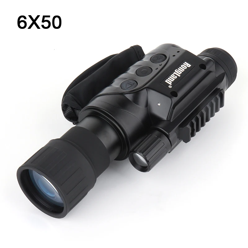 Óculos de Visão Infravermelho com Luz de Indução para Caça Dia e Noite Profissional Noite Visão Digital Ccd Monocular 6×50 ir