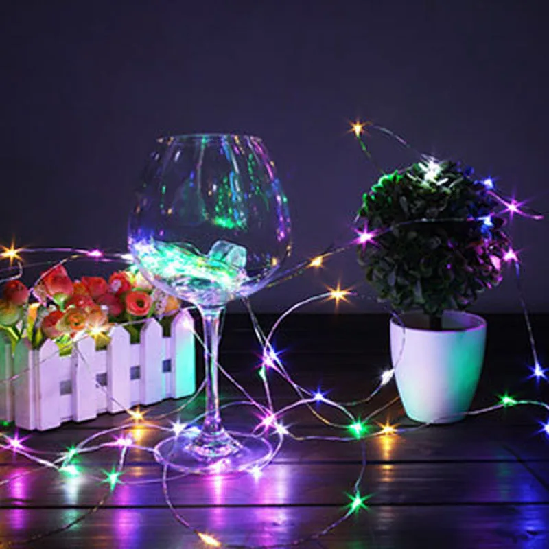 Waterproof led christmas light 2M 20LED  Silver wire led String Light battery powered For Christmas /Wedding Xmas garland party