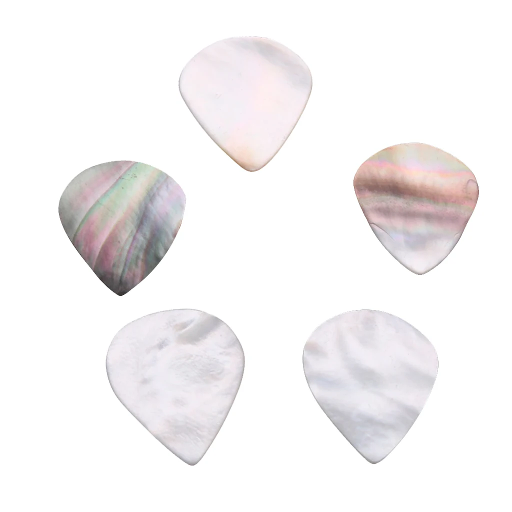 MagiDeal 5 Pieces Electric Guitar Pick Acoustic Music Picks Plectrum Shell Felt Picks Ukulele Guitar 1.2mm Plectrums Pick    