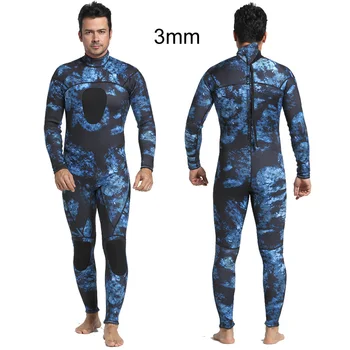 

3MM Neoprene Men's Wetsuits Bodysuit Full Body Scuba Dive Wet Suit Winter Swim Warm Surf Snorkeling Spearfishing Water Ski